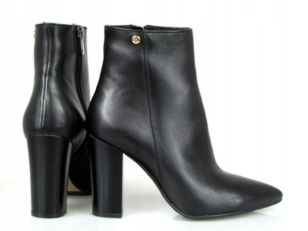 BOTKI NA SŁUPKU 9cm SKÓRA NATURALNA (467)