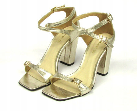 SANDAŁKI NA SŁUPKU WODNIAK SKÓRA NATURALNA(507z)