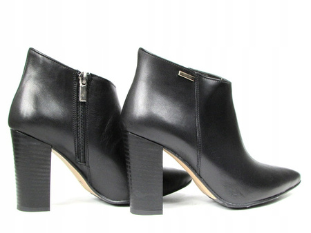 BOTKI NA SŁUPKU 9cm SKÓRA NATURALNA (443)