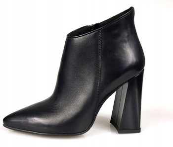 BOTKI NA SŁUPKU 10cm SKÓRA NATURALNA (441N)