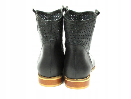 AŻUROWE BOTKI SKÓRA NATURALNA WODNIAK (352c)