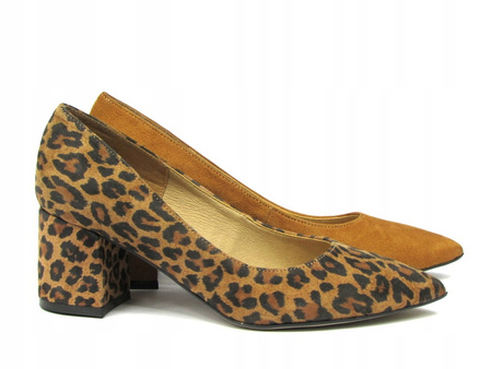 7 KOLOR PANTERKA SŁUPEK6cmSKÓRA NATURALNA (446) 