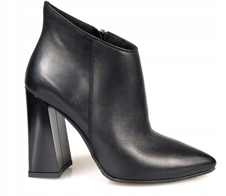 BOTKI NA SŁUPKU 10cm SKÓRA NATURALNA (441N) 