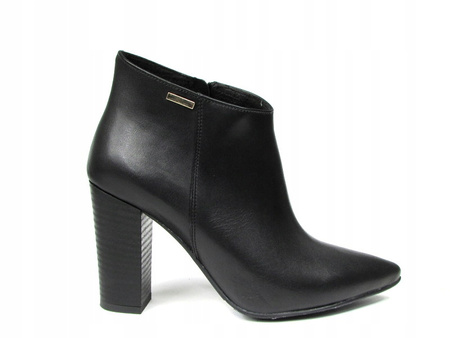 BOTKI NA SŁUPKU 9cm SKÓRA NATURALNA (443)