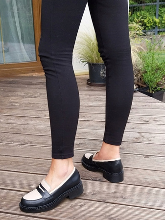 MOKASYNY ZE SKÓRY NATURALNEJ WODNIAK (225) 