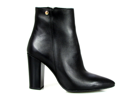 BOTKI NA SŁUPKU 9cm SKÓRA NATURALNA (467)