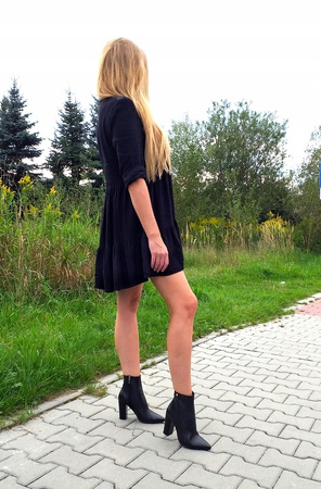 BOTKI NA SŁUPKU 9cm SKÓRA NATURALNA (467)