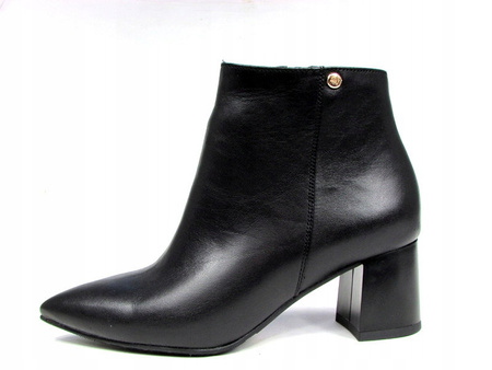 BOTKI NA SŁUPKU 5,5 cm SKÓRA NATURALNA (460)