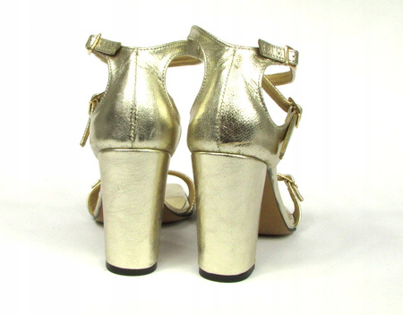 SANDAŁKI NA SŁUPKU WODNIAK SKÓRA NATURALNA(507z)