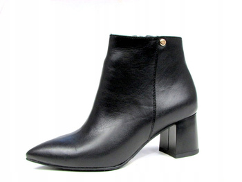 BOTKI NA SŁUPKU 5,5 cm SKÓRA NATURALNA (460)