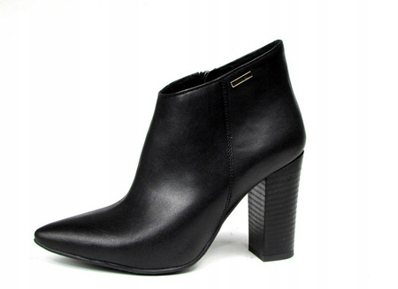 BOTKI NA SŁUPKU 9cm SKÓRA NATURALNA (443)