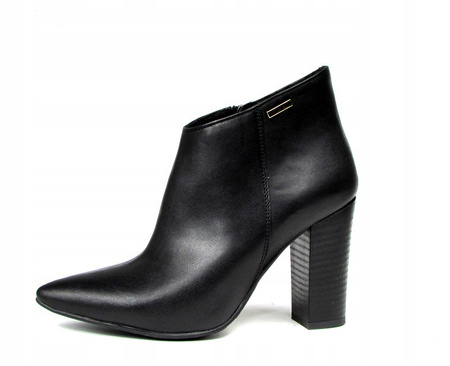 BOTKI NA SŁUPKU 9cm SKÓRA NATURALNA (443)