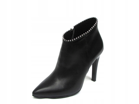 BOTKI NA SZPILCE 10cm SKÓRA NATURALNA (450) 37