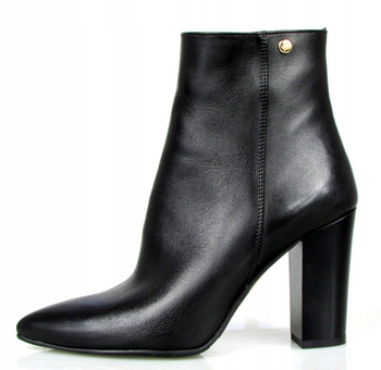 BOTKI NA SŁUPKU 9cm SKÓRA NATURALNA (467)