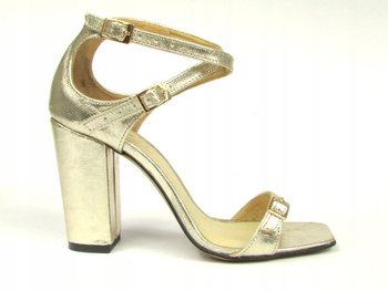 SANDAŁKI NA SŁUPKU WODNIAK SKÓRA NATURALNA(507z)